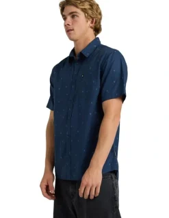 Quiksilver Apero Classic Short Sleeve Shirt Dark Ditsy Hibiscus Wove