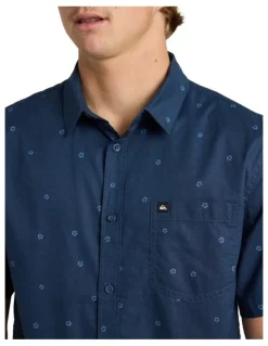 Quiksilver Apero Classic Short Sleeve Shirt Dark Ditsy Hibiscus Wove
