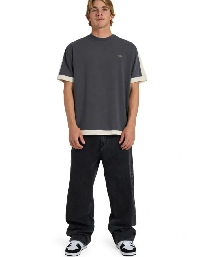 Quiksilver Av-2 T-Shirt Acid Wash/Bone White