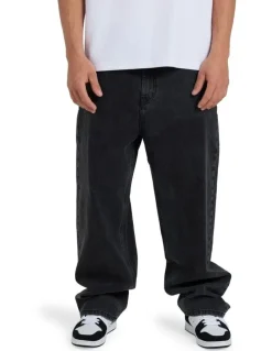 Quiksilver Baggy Denim Pants Black Black Used