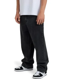 Quiksilver Baggy Denim Pants Black Black Used