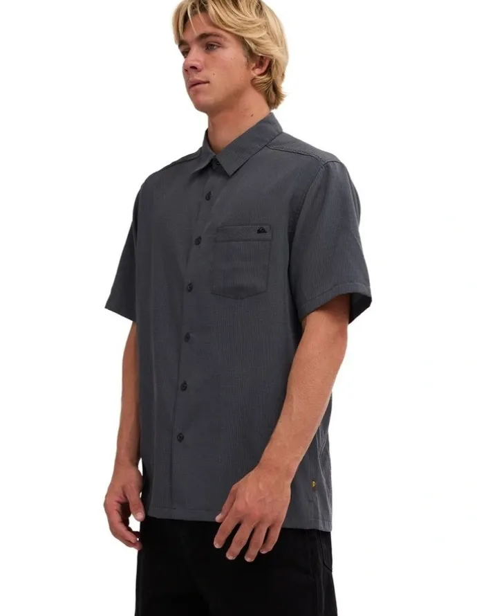 Quiksilver Centinela Short Sleeve Shirt In Iron Gate