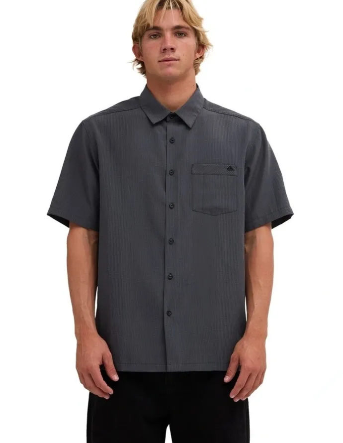 Quiksilver Centinela Short Sleeve Shirt In Iron Gate