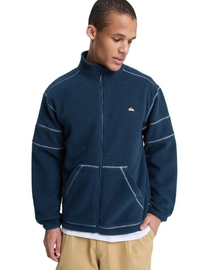 Quiksilver Clean Coast Fleece Jacket in Dark Navy