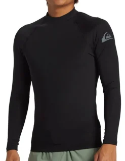 Quiksilver Everyday Heat Long Sleeve UPF 50 Surf T-Shirt in Black