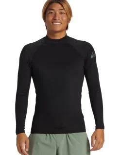 Quiksilver Everyday Heat Long Sleeve UPF 50 Surf T-Shirt in Black
