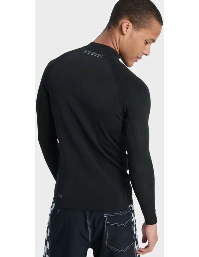 Quiksilver Everyday Long Sleeve Heat Rash Vest in Black