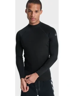 Quiksilver Everyday Long Sleeve Heat Rash Vest in Black