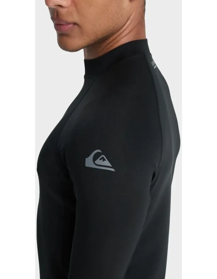 Quiksilver Everyday Long Sleeve Heat Rash Vest in Black