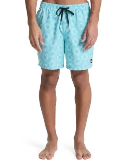 Quiksilver Everyday Printed 17 Swim Shorts Aqua Ocean Mayhem