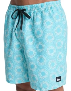 Quiksilver Everyday Printed 17 Swim Shorts Aqua Ocean Mayhem
