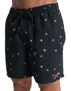 Quiksilver Everyday Printed 17 Swim Shorts Black Fallen Blossom