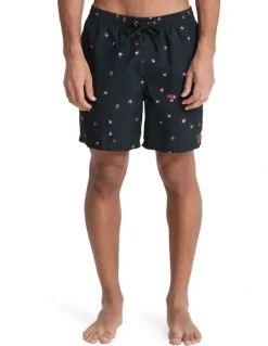 Quiksilver Everyday Printed 17 Swim Shorts Black Fallen Blossom