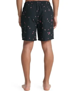 Quiksilver Everyday Printed 17 Swim Shorts Black Fallen Blossom