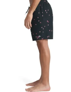 Quiksilver Everyday Printed 17 Swim Shorts Black Fallen Blossom