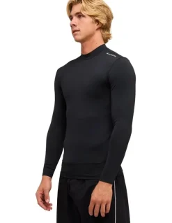 Quiksilver Highline Long Sleeve Rash Vest in Black