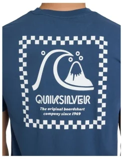 Quiksilver Og Checker T-Shirt Dark Denim