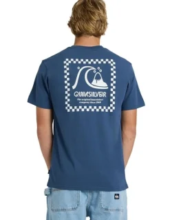 Quiksilver Og Checker T-Shirt Dark Denim
