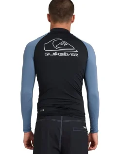 Quiksilver On Tour Long Sleeve Rash Vest in Blue