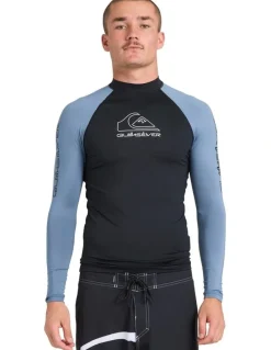 Quiksilver On Tour Long Sleeve Rash Vest in Blue