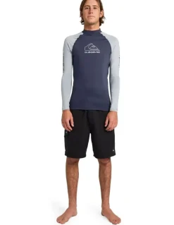 Quiksilver On Tour Long Sleeve Rash Vest in Black