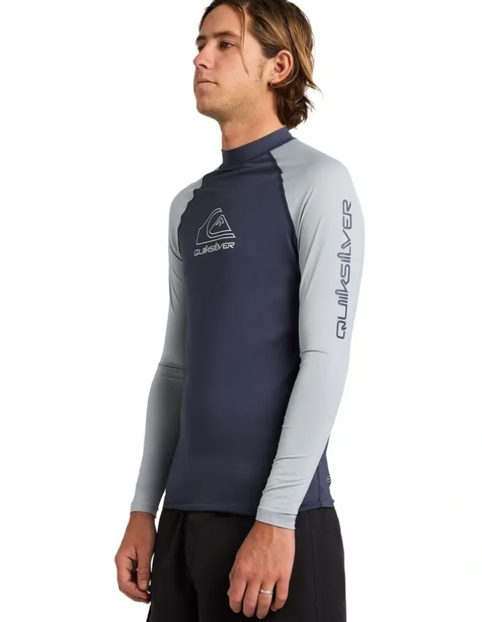 Quiksilver On Tour Long Sleeve Rash Vest in Black