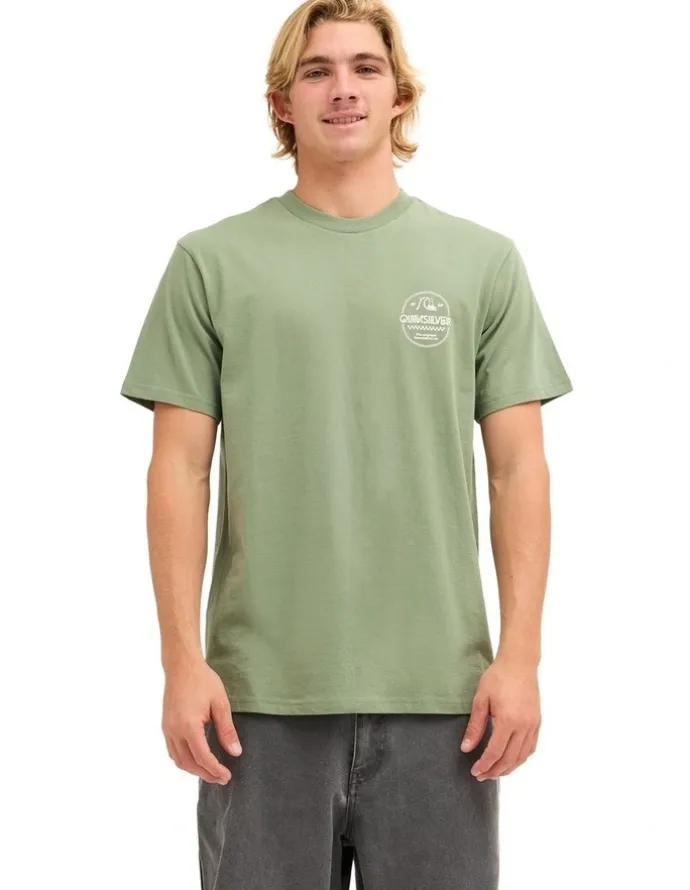 Quiksilver Original Stamp T-Shirt In Sea Spray