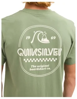 Quiksilver Original Stamp T-Shirt In Sea Spray