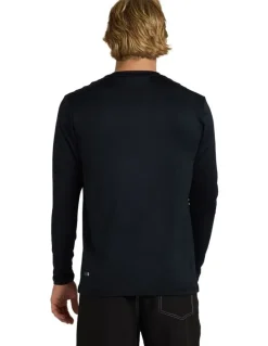 Quiksilver Solid Streak Long Sleeve Surf T-shirt in Black