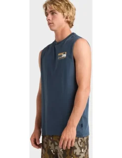 Quiksilver Stacked Horizon Muscle in Blue