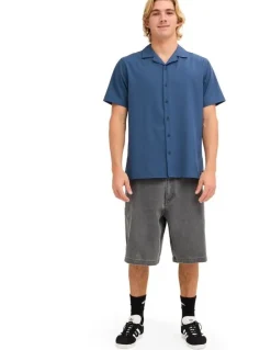 Quiksilver Sunbelt Short Sleeve Shirt Dark Denim