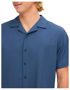 Quiksilver Sunbelt Short Sleeve Shirt Dark Denim