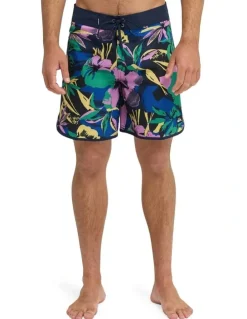 Quiksilver Surfsilk Scallop 18 Boardshorts Dark Navy Interact Floral