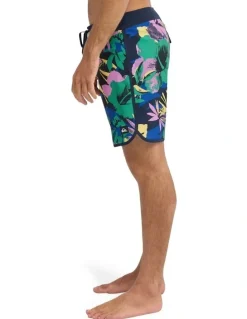 Quiksilver Surfsilk Scallop 18 Boardshorts Dark Navy Interact Floral