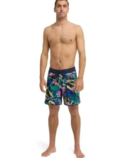 Quiksilver Surfsilk Scallop 18 Boardshorts Dark Navy Interact Floral