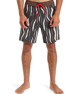 Quiksilver Surfsilk Straight Leg Board Shorts in Black