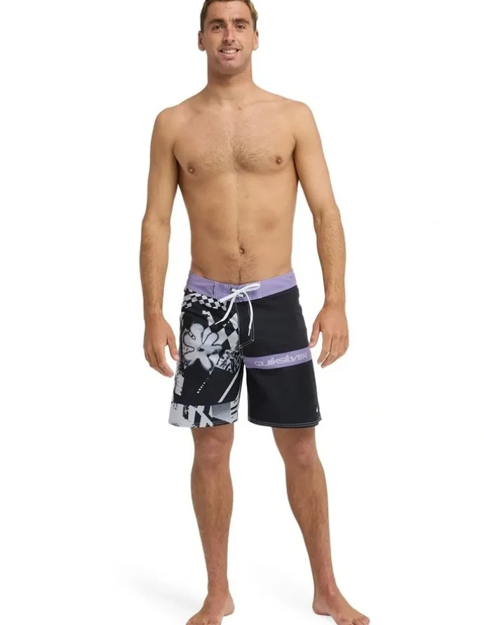 Quiksilver Surfsilk Straight 18 Boardshorts Black Block Momentum