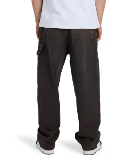 Quiksilver YG Baggy Denim Pants Black Black Tint Brown