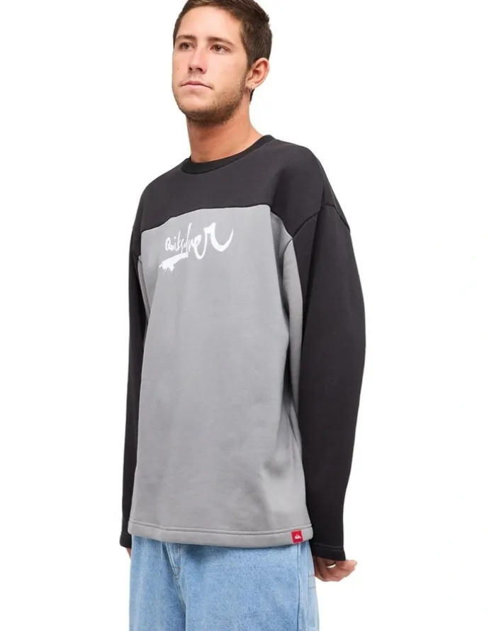 Quiksilver YG Factor Crew Neck Jumper In Quarry