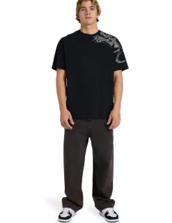 Quiksilver YG Scrawled Oversized T-Shirt Black