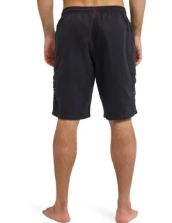 Quiksilver Young Gun Last Stance Volley Swim Shorts 21 in Black