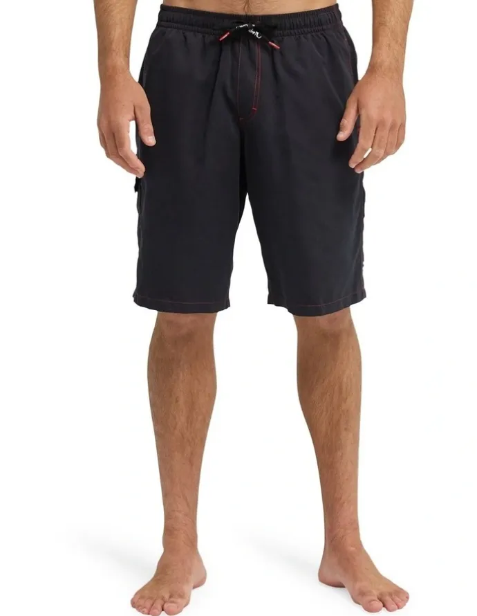 Quiksilver Young Gun Last Stance Volley Swim Shorts 21 in Black