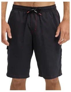 Quiksilver Young Gun Last Stance Volley Swim Shorts 21 in Black