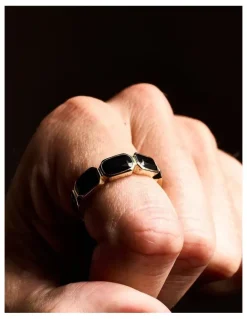 Rawninety Haven Onyx Ring | Gold