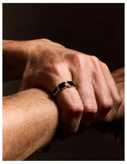 Rawninety Haven Onyx Ring | Gold