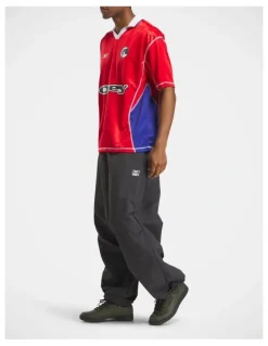 Reebok Obey Jersey Tops In Vector Red