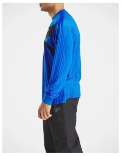 Reebok Ri Cross Check Longsleeve Jersey In Optimum Blue