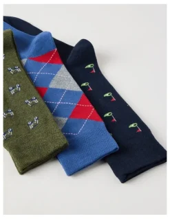 Regatta 3 Pack Golf Soft Top Socks