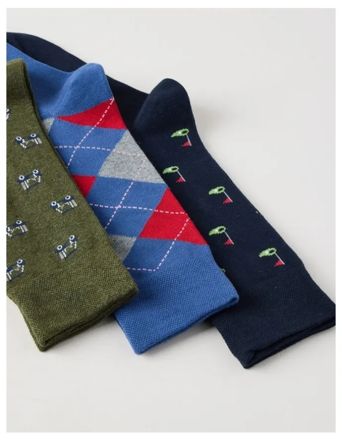 Regatta 3 Pack Golf Soft Top Socks
