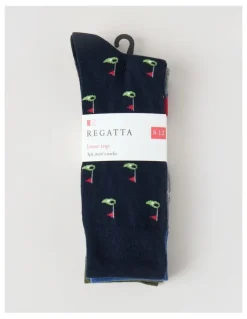 Regatta 3 Pack Golf Soft Top Socks